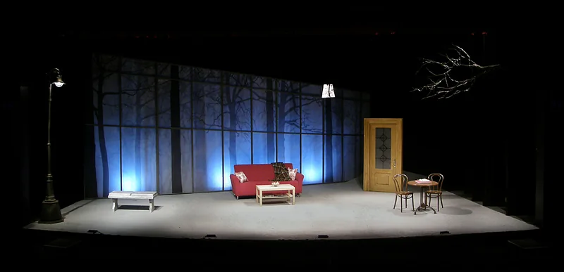 Glass Wall · Set design by Zeev Levy · Beit Lessin Theater 2011 · 1