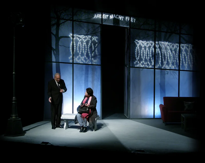 Glass Wall · Set design by Zeev Levy · Beit Lessin Theater 2011 · 5